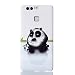 Produktbild Nancen Huawei P9 (5,2 Zoll) Hardcase Gefrostet Kunst Handyhülle Anti-rutsch Licht Dünn Etui Backcover Schutzhülle Gemalt Reliefmuster Ultra Klar Giant Panda Case