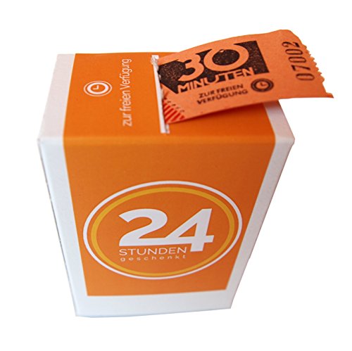 Zeitgeschenk: 48 x 30 Minuten Zeit-Wertmarken zum Abreißen