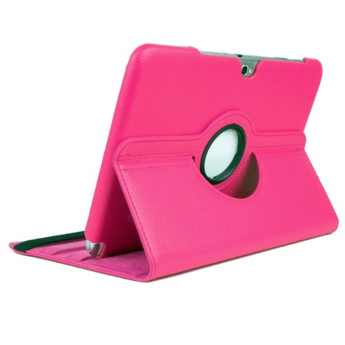 360 ° Note 10.1 Design Standtasche Samsung Galaxy N8000 N8010 N8020 Hülle Schutz Etui Tasche Case Cover (Pink) - 2