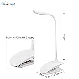 MUMENG® Dimmbar und Faltbar Schreibtischlampe mit Clip 1.5W Augenschutz, 120lm, Tageslichtweiß,3 Helligkeitsstufen, Faltbare LED Tischleuchte Leselampe - 6