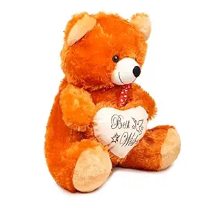 CHIRKUT Monu Bear Cute Stuffed Plush Soft Toy for Kids Lovable Huggable Perfect Present for Birthday, Babies & Children (Size: 45cm, Color: Brown)