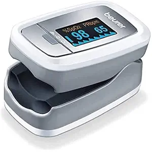 Beurer PO30 Pulse Oximeter, Blood Oxygen Saturation & Heart Rate Monitor, 5 Years Warranty - Grey