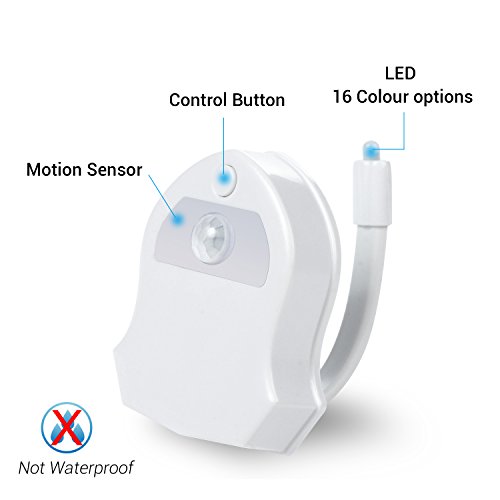 REACHOPE WC Nachtlicht Klobeleuchtung Toilettenbeleuchtung Led mit Bewegungsmelder Toilette Lampe für alle Toilette – 16 Farbewechsel - 2