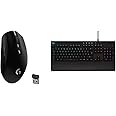 Logitech G305 LIGHTSPEED Wireless Gaming Mouse, Black & G213 Prodigy Gaming Keyboard, LIGHTSYNC RGB Backlit Keys, Dedicated Multi-Media Keys, QWERTY UK Layout - Black