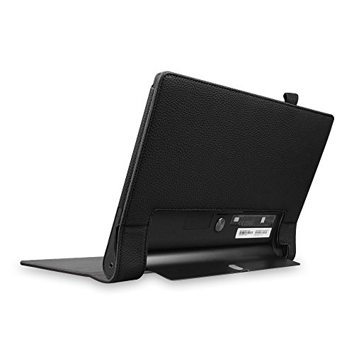 Fintie Lenovo Yoga Tablet 3 10 Hülle Case – Slim Fit Folio Premium Kunstleder Schutzhülle Tasche Etui Smart Cover mit Auto Sleep / Wake für Lenovo Yoga Tablet 3 25,7 cm (10,1 Zoll), Schwarz - 7