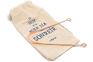 Grattoir de langue - Nettoyant de langue - 100 % cuivre naturel - Élimine le mal - Facile à utiliser - Propriétés antibactériennes - Ayurveda - e-koala