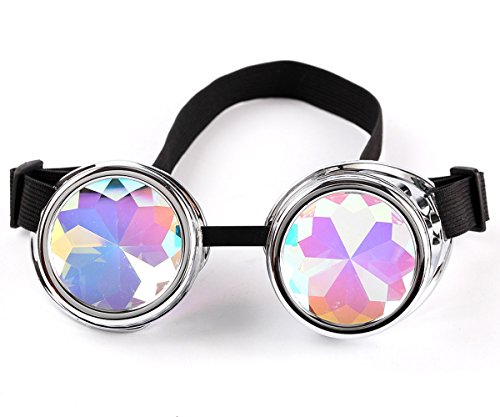 LYZ Steampunk Goggles Fashion Diamond Multicolor Lens Vintage Steampunk Glasses steampunk buy now online LYZ Steampunk Goggles Fashion Diamond Multicolor Lens Vintage Steampunk Glasses steampunk buy now online