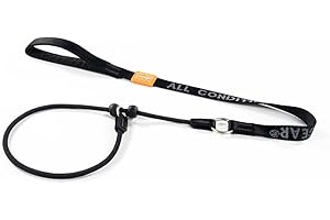 Howgo Dog Slip Lead Dog Leash, Training Leash, No-Pull Lightweight Slip Lead and Collar, Heavy Duty & Durable, Padded Handle, for All Breeds (Black, 3.6FT)