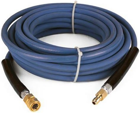Raptor Blast 6000 PSI BLUE 2 Wire Braid NON Marking Pressure Washer Hose 50' w/ Couplers