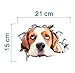 Produktbild 3D Stereo Puppy Gebrochene Wand Dekorative Wc Abdeckung Notebook Aufkleber Wandaufkleber 15 * 21 Cm