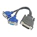 Produktbild crewell 1 VGA DMS-59 Pin Männlich zu 2 VGA 15 Pin Buchse Splitter Adapter Kabel