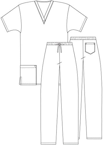 AZ Uniforms Men Women Adults V-Neck 3 Pocket Top Halloween Costume Party Sets - 701 - Mandarin Orange - S