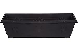 Whitefurze G02024 60cm Venetian Window Box - Black
