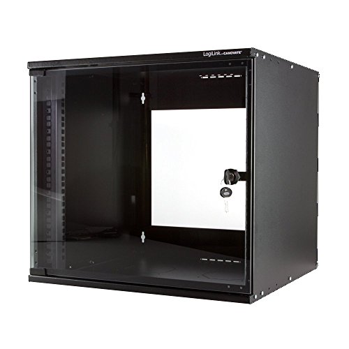 LogiLink 19" SOHO Wandgehäuse mit 6HE (Höheneinheiten), im Flatpack (unmontiert), schwarz