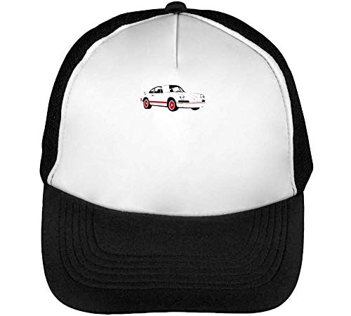 Preisvergleich Produktbild Race Car Trucker Cap Herren Damen Schwarz Weiß Snapback