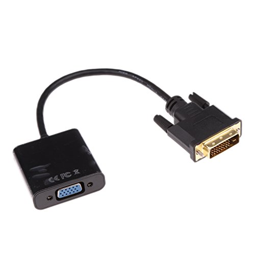 Gazechimp DVI-D auf VGA Aktives Video Adapter Kabel DVI 24+1 zu VGA Wandler 1080P HDTV Adapter unterstützt für die Auslösung 1280x960 1680x1050