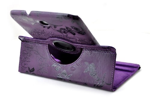 Farbe: lila / violett, 360° drehbar Schutztasche Samsung Note 8.0 (N5100) 8Zoll Tasche Schutzhülle Hülle - 2