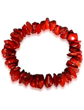 Koralle Armband, natürlich, rot, Bruchstück, 10x7mm-15x8x4mm