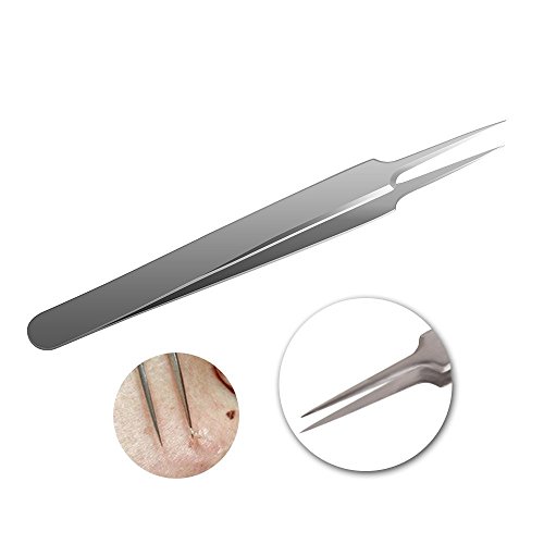 Mitesserentferner Werkzeug , Edelstahl Pickel Entferner Clips, Mitesser Gebogene Nadel Extraktor, CIDBEST® 5 Stücke Professionelle Qualität Blackhead Remover Kit , Mitesser Pinzette Nadel für Pickel Whiteheads Mitesser Akne Extraktoren – Risikofrei Glatte Nose Gesicht Haut - 5