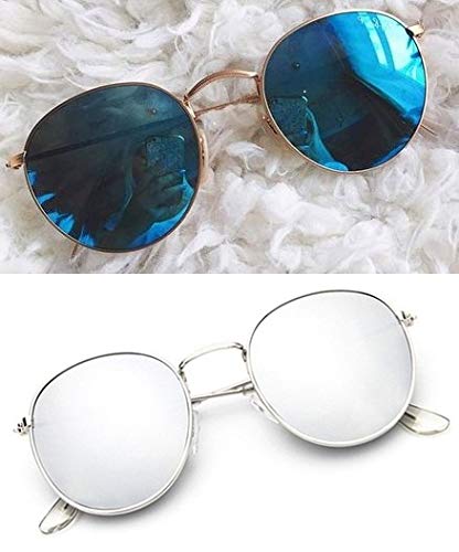 Sheomy Cellulose Acetate and Titanium Alloy Blue Mercury Mirrored Glass Round Oval Unisex Sunglasses (LED-0002, 55, Silver) Combo of 2 RS.275 (86.00% Off) - Amazon Sheomy Cellulose Acetate and Titanium Alloy Blue Mercury Mirrored Glass Round Oval Unisex Sunglasses (LED-0002, 55, Silver) Combo of 2 RS.275 (86.00% Off) - Amazon