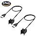 Produktbild CAVN Fitbit Alta HR Ladekabel Ladegerät Mit Reset-Taste, 2er Pack Ersatz USB Kabel für Fitbit alta hr Adapter Ladegerät Ladestation für Fitbit Alta HR Smartband (Nicht für Fitbit alta ladekabel)