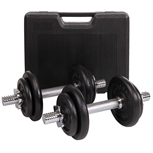 20 KG KURZHANTELSET / 2 X KURZHANTEL / 4 X 2,5 KG / 4 X 1,25 KG INKL. KOFFER - 3