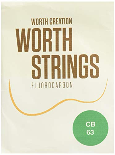 WORTH Strings, de cordes pour ukulélés, Clear Fluoro en carbone, pour BARITONE Ukulélé, Medium (0.0244-0.0291-0.0319-0.0358)