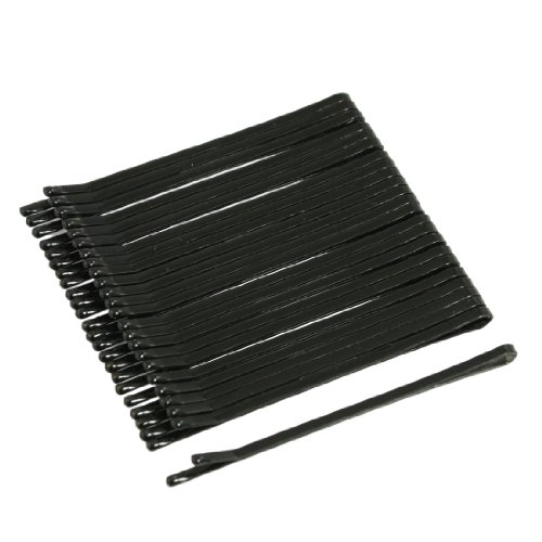 24 Pcs Lady Hair Barrette Bar Clips DIY Hairstyle Bobby Pin Black