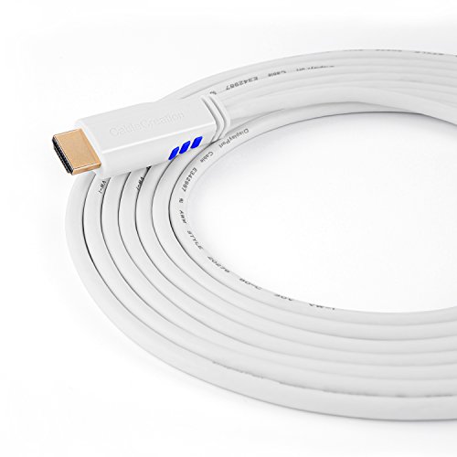 Mini DP auf HDMI, cablecreation Mini DisplayPort (Thunderbolt Port Kompatibel) auf HDMI AV HDTV Adapter für Mac Book, iMac und mehr, (DP V1.2 unterstützt 4 Kx2 K) 10 ft/3 m (blau & weiß) - 5
