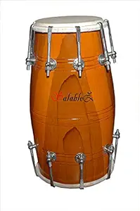 Salablez Handmade Wood Dholak Indian Folk Musical Instrument Drum Nuts N Bolt