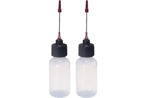 Hicet 2 Bottles -1 OZ Size Bottles with Stainless Needle tip for All Your Gun Oils