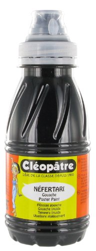 Cléopâtre PGN250-2 Flacon de Peinture Gouache 250 ml Noir Cléopâtre PGN250-2 Flacon de Peinture Gouache 250 ml Noir