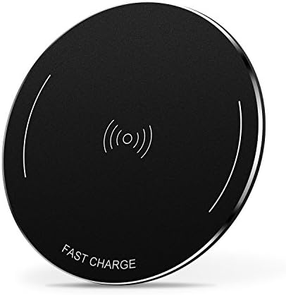 Fast Wireless Charger, Aukru Qi Wireless Cell Phone Charging Pad Charge for Iphone 8/8 Plus, Galaxy S8 / S8 Plus, S7 / S7 Edge, S6 / S6 Edge +, Note 5, Nexus 4/5/6, LG Optimus Vu 2, Nokia Lumia 950xl, Lumia 950 and All Qi-Enabled Devices (Black)