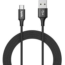 Cable USB Certificado Ispider Tipo C Cable de Carga rápido Trenzado de nilón para Samsung Galaxy S9 S8 Note 8, Pixel, LG V30 G6 G5, conmutador Nintendo, OnePlus 5 3T - Negro