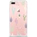 Produktbild iPhone 7 Plus/8 Plus Hülle, DAPPx24C7; Dolce Vita Serie Transparente Silikon Handyhülle für Damen/Mädchen, Durchsichtig mit Bunt Kaktus Blumen Muster