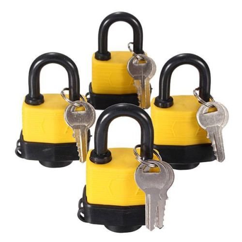 Preisvergleich Produktbild Generic Vorhängeschloss Schloss - 4 Schlüssel, gleichschließend, wasserdicht, laminiert, Motiv "Gate, 40 mm