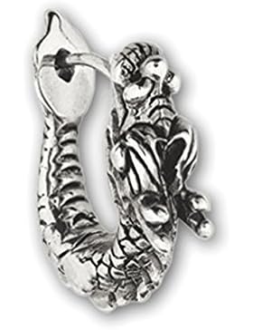 etNox - Ohrring ''Silver Dragon'' 925 Silber (1 Stück) (O800)