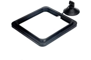 ADHG Anello di Alimentazione per Pesci in plastica con Ventose Acquario Serbatoio di Pesce Anello Galleggiante Cerchio Galleggiante Alimentatore Quadrato Rotondo Stazione per Alimenti per Pesci