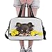 Produktbild Mittlere Handtaschen für Frauen Tulip Cute Puppy Dog Tier Yoga Gym Totes Fitness Handtaschen Seesäcke Schuhbeutel für Sportgepäck Womens Outdoor Duffel Women