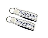 Dimensiones: 12cm x 3cm Moto Discovery Triumph cordón Llavero Doble Cara Blanco (1 Pieza)