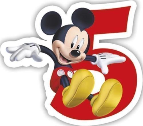 Preisvergleich Produktbild PROCOS Spielerischer Mickey & Freunde Nummer 5 geformt Geburtstagskuchen Kerze