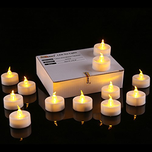 Homemory 12 led flammenlose kerzen, 3.8cm elektrische flackernde batteriebetriebene teelichter, led votivkerzen gelb [Energieklasse A+]… - 6