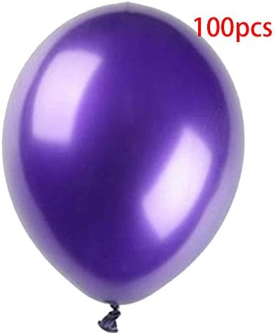 EMVANV 100Pcs Latex Balloons 10 inch Plain Unique Visual Effects Party Birthday Wedding Graduation Decor (Purple)