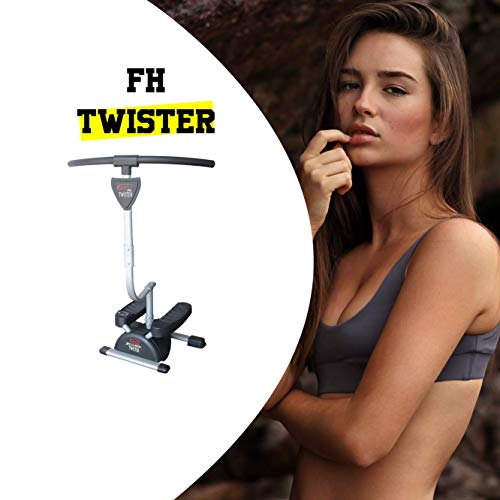CloverFitness Twister Máquina de Step Swing Stepper para tonificar piernas. Aparato glúteos, Unisex Adulto, Negro, Talla única
