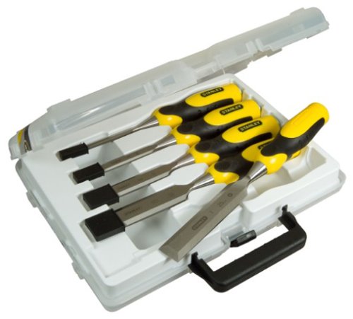 Stanley Dynapgrip Stechbeitel-Set, 5-teilig, 6/12/18/25/32 mm Beitelbreite, Chrom-Stahl Legierung, ergonomisch, 2-16-885 - 2