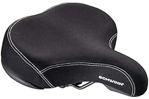 Schwinn Selle de vélo Confortable en Mousse, Breeze Cruise, Selle Large, Noir
