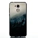 Produktbild Misteem Retro Hülle für Huawei Honor 6X Muster [Nebel Wald], Schwarz Extra Dünn Licht Bunt Softcase in TPU Silikon Shell Stoßfest Schutzhülle für Huawei Honor 6X / Mate 9 Lite Matt Black
