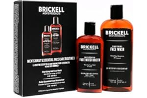 BRICKELL MEN'S PRODUCTS Brickell Daily Essential Face Care Routine I, Gel Detergente Viso e Viso Idratante Lozione, Naturale e Biologico, Senza Profumo
