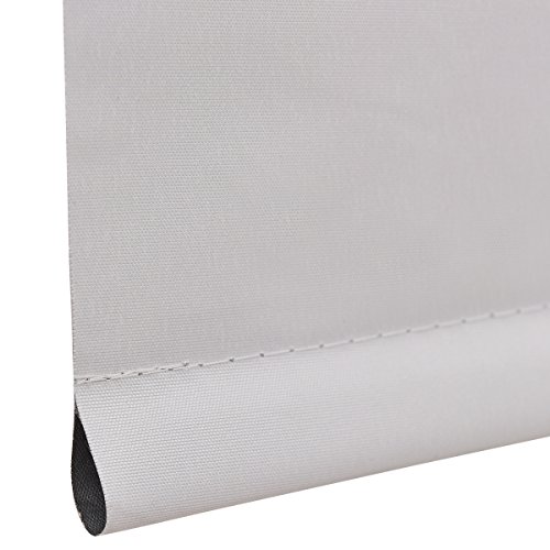Costway Verdunkelungsrollo Fensterrollo Klemmrollo Thermorollo Seitenzugrollo Klemmfix-Rollo ohne Bohren 110x150cm Farbwahl lichtundurchlässig (Weiß) - 4