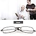 Produktbild Metall-kompakte faltende Lesebrille - Unisexklare Sicht-tragbare lesende presbyopische Gläser gute Bewertung Rotation Brillen mit Flip Top W Fall für Männer Frauen Eltern (Brown +2.0)